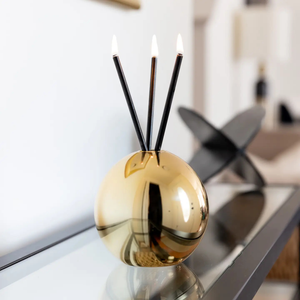 Neva Vase, Gold Metallic Candle Holder