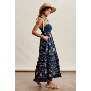 Floral Smocked Tiered Maxi Dress