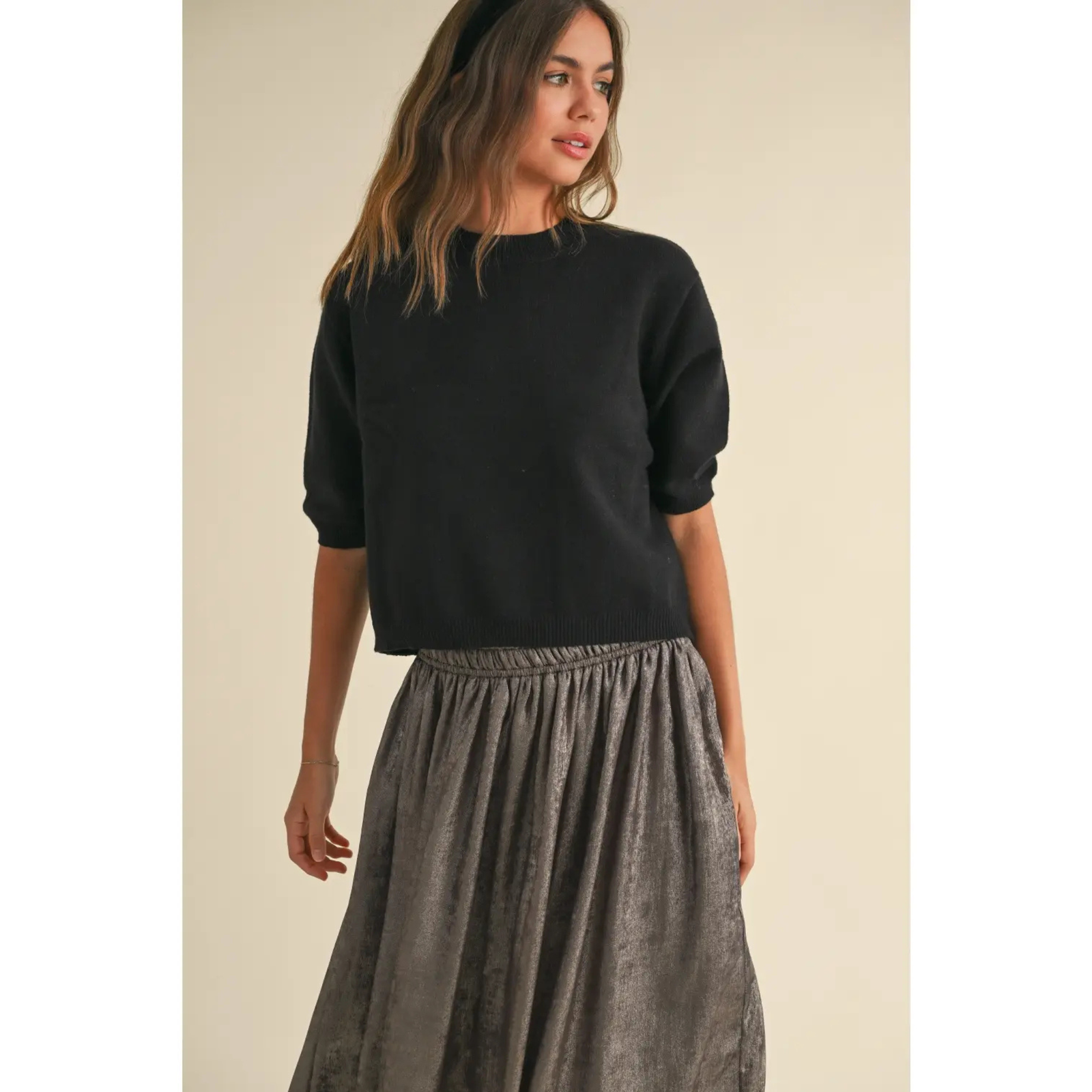 Short Sleeve Sweater Top