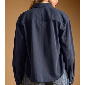 Washed Color Button Front