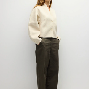 The Mandy Jacket | Felt Paneled Wool Jacket
