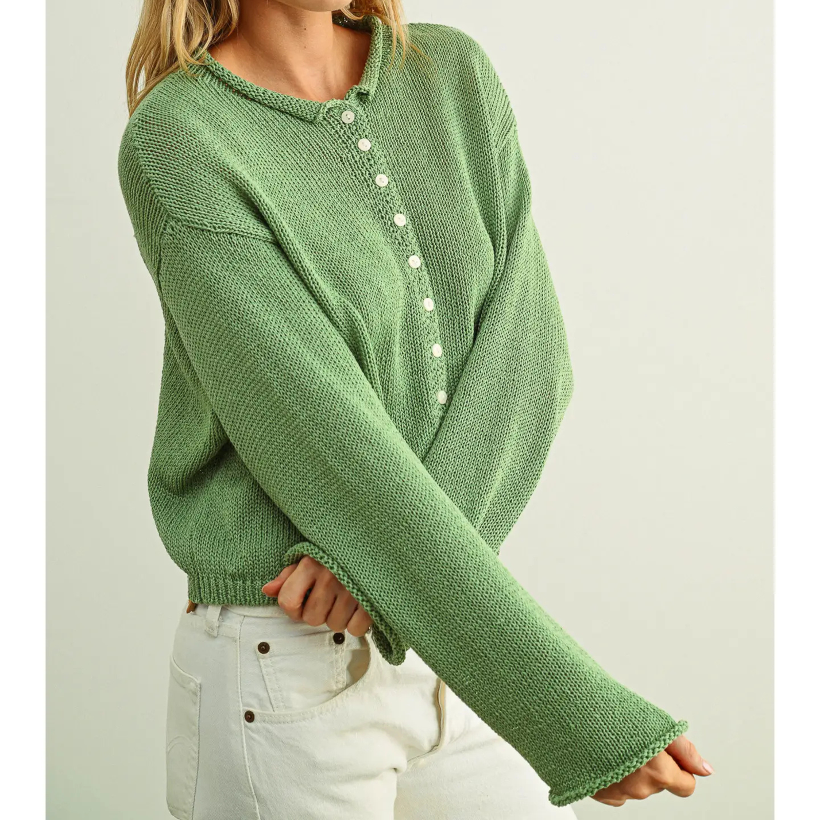 Light Weight Matcha Cardigan