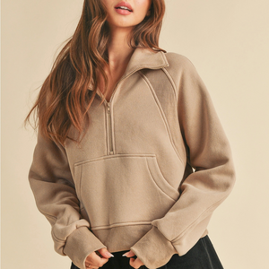 Dove Funnel Neck Half Zip