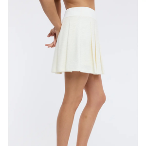 Waffle Pleated Skirt