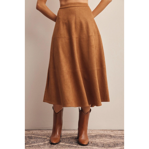 A line Suede Skirt