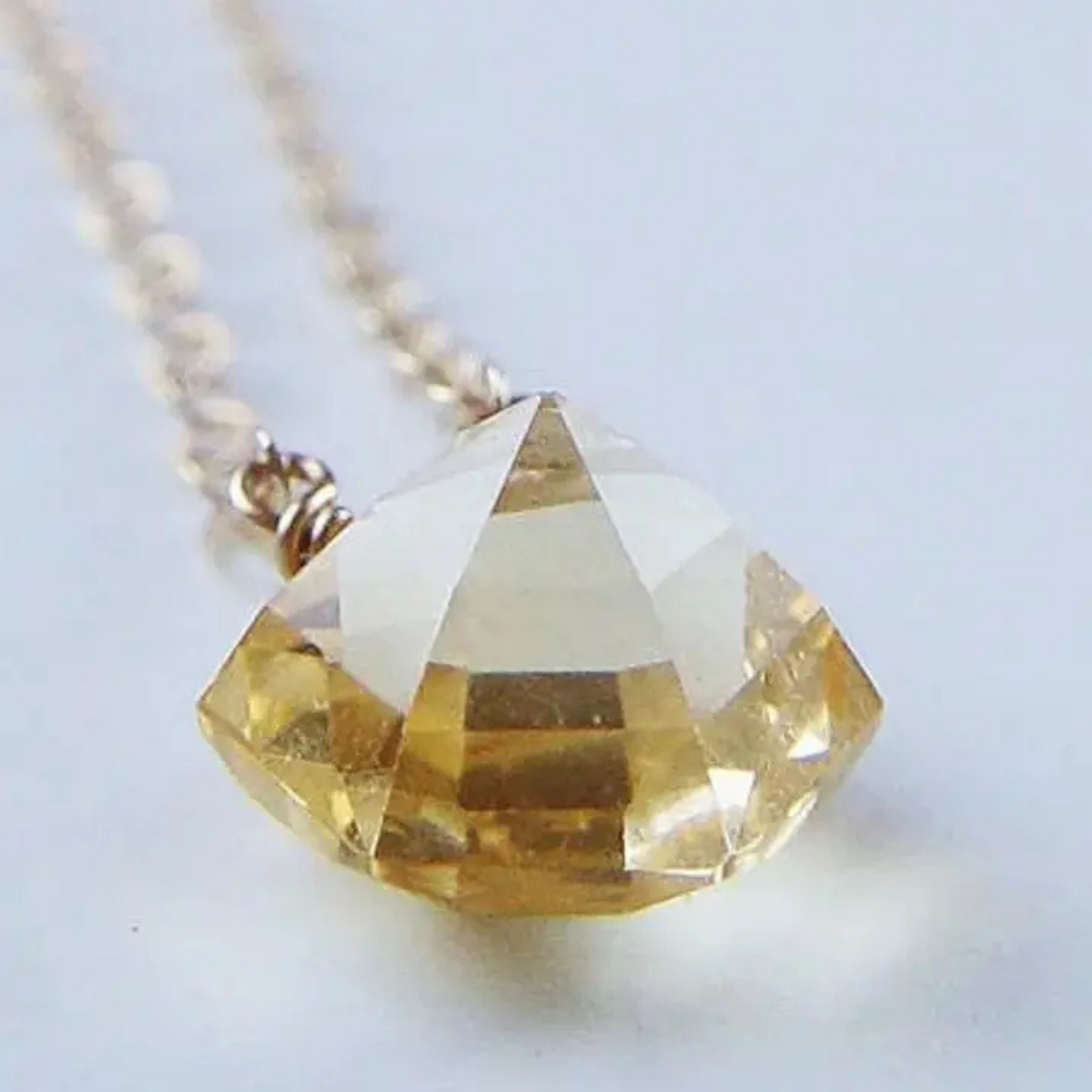 Citrine Pyramid Necklace