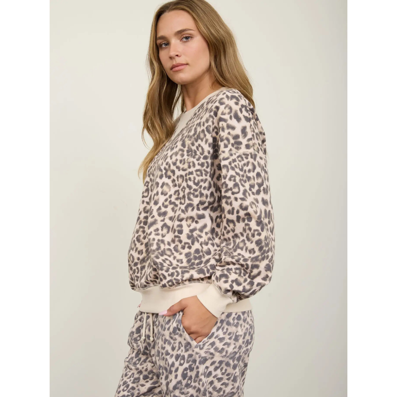 Leopard Boxy Sweatshirt