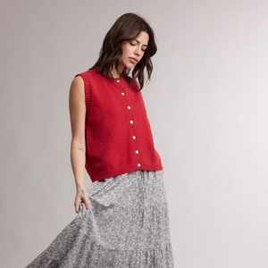 Sleeveless Sweater Cardigan Vest