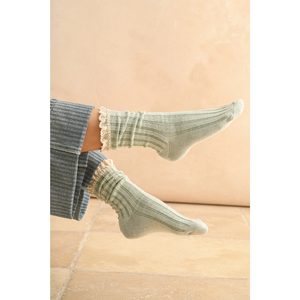 Crochet Trim Socks