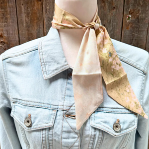 Green and Cream Western Skinny Cowgirl Necktie