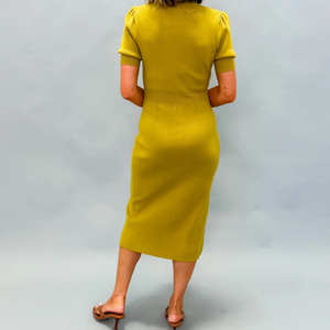 Chartreuse Midi Dress