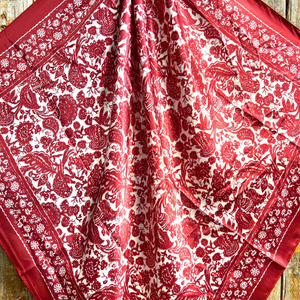 Red & Cream Paisley Wild Rag / Scarf