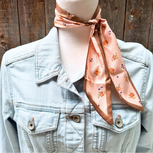Pink and Tan Western Skinny Cowgirl Necktie