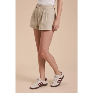 Pleated Front Detail Shorts