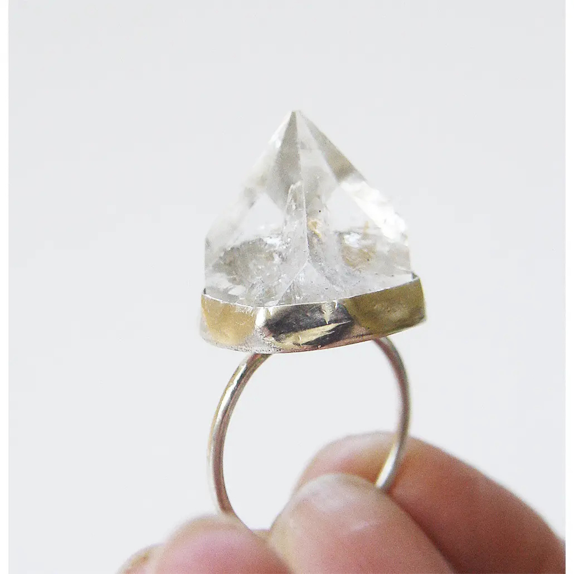Pyramid Apophyllite Ring  6 1/2