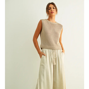 Sleeveless Knitted Top
