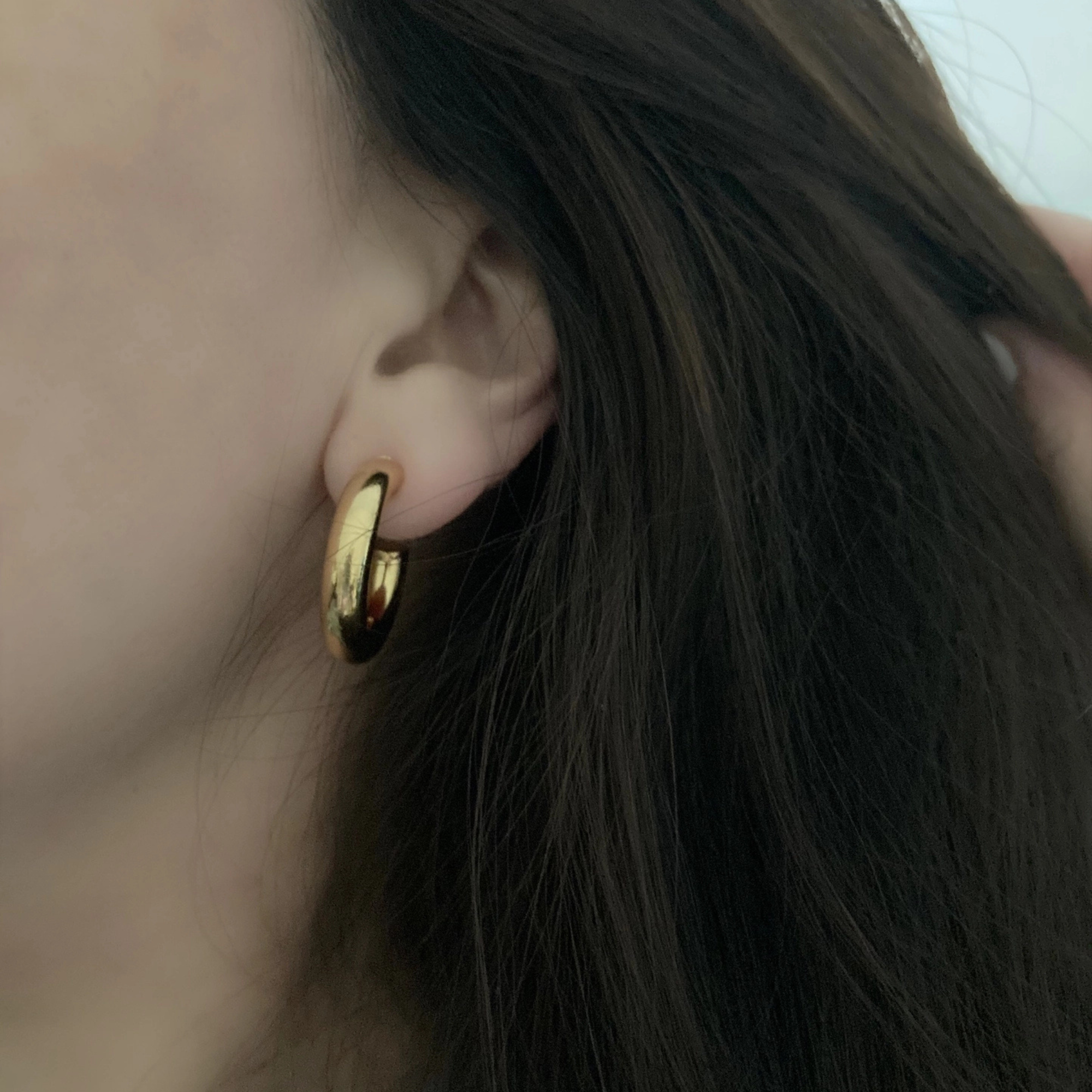 18k Gold Plated 20mm Hoops