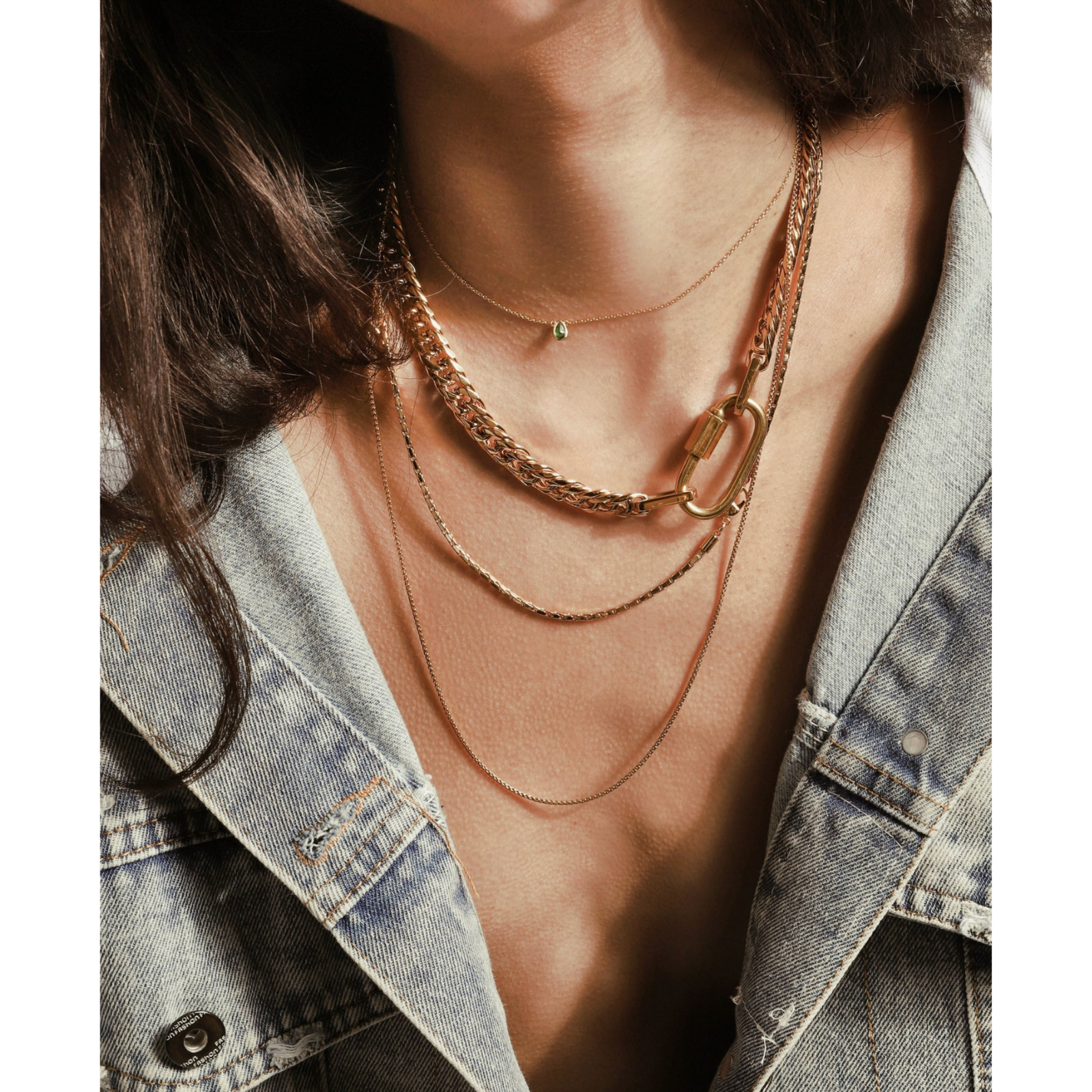 Anne Gold Layered Necklace Set