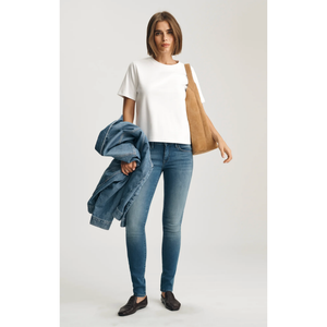 AUDREY INTERLOCK CREW NECK T-SHIRT White