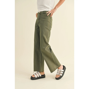 Straight Wide Leg Denim Pant