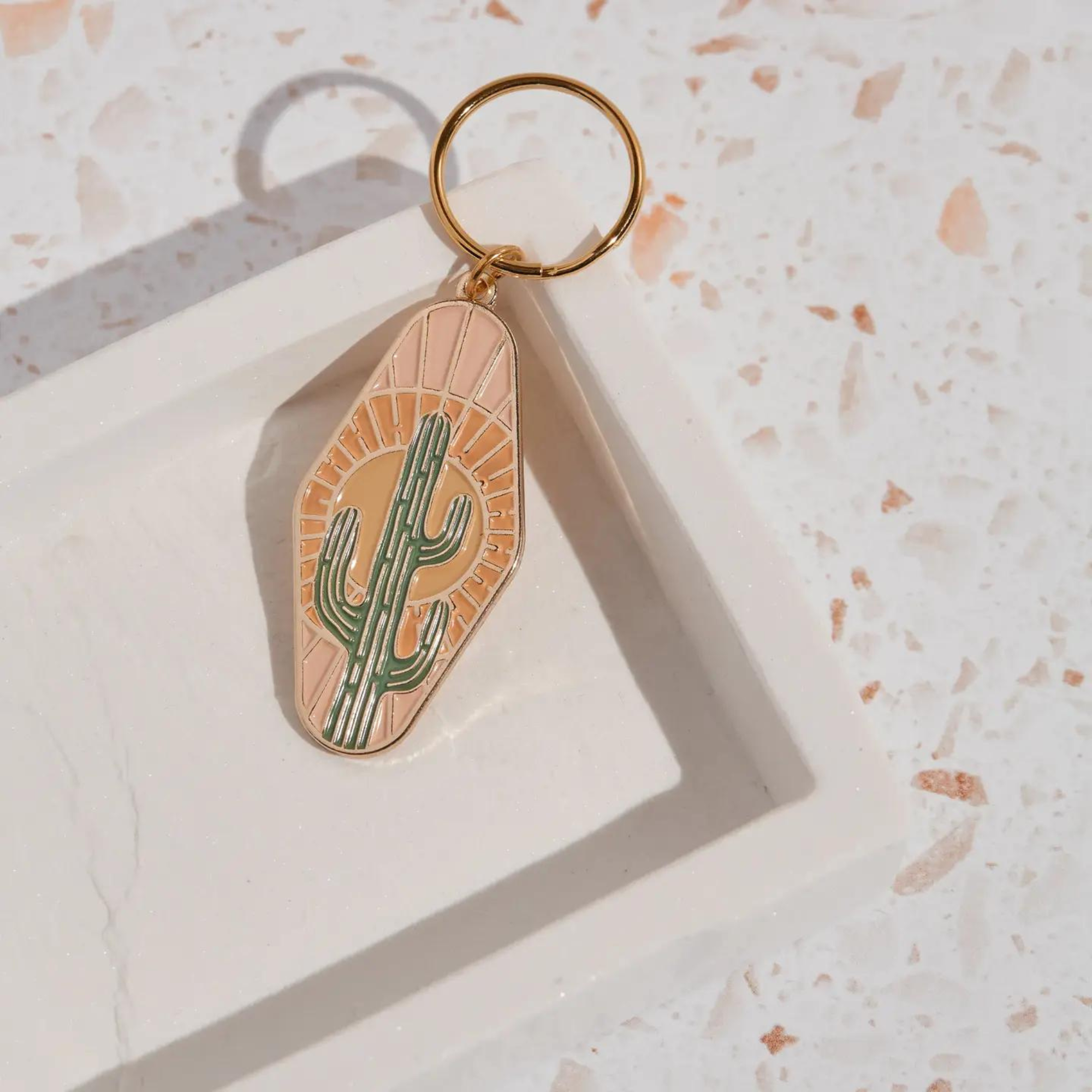 Cactus Enamel Keychain