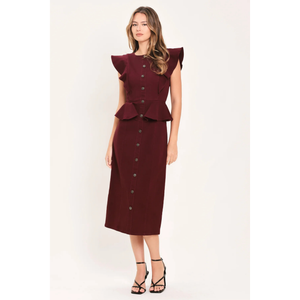 Ruffle Reverence Midi Dress