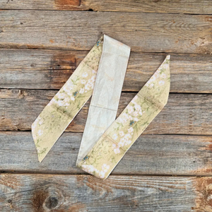 Green and Cream Western Skinny Cowgirl Necktie