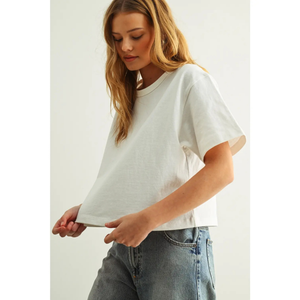 Short Sleeve Cotton Knit Top