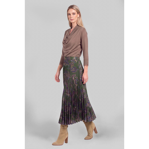 Paisley Printed Midi Skirt