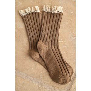 Crochet Trim Socks