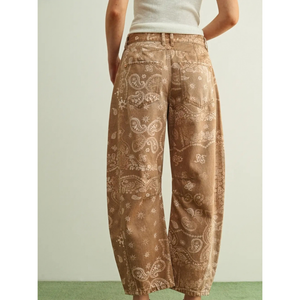 Paisley Print Washed Pants