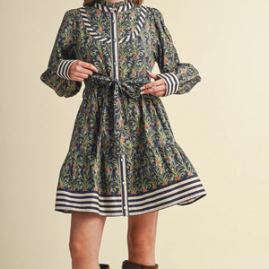 Floral Belted Mini Dress