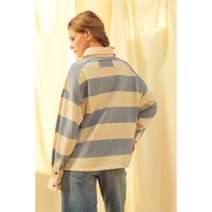 Long Sleeve Wide Panel Strip Shirt