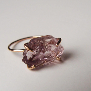 Amethyst Herkimer Ring 7