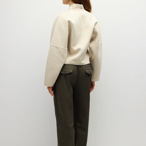 The Mandy Jacket | Felt Paneled Wool Jacket
