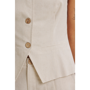 European Summer  Cotton Linen Vest