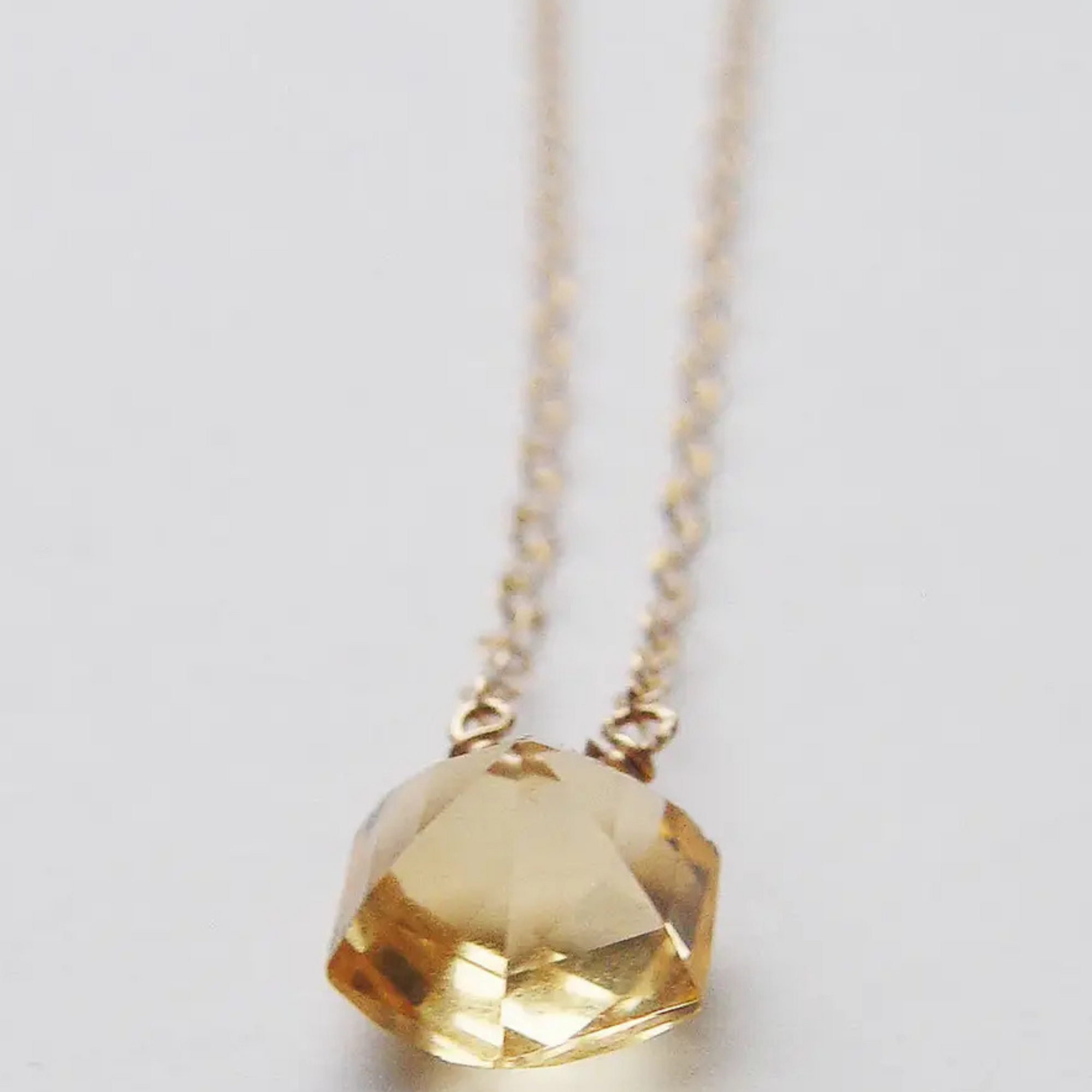 Citrine Pyramid Necklace