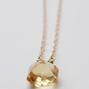 Citrine Pyramid Necklace
