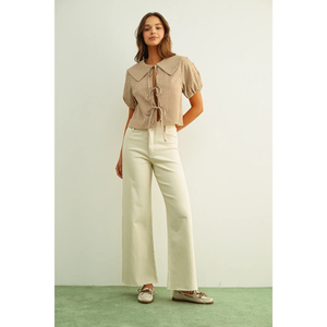 Straight Wide Leg Denim Pant