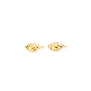 Evil Eye Stud Earring in Gold