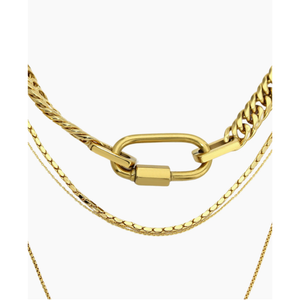 Anne Gold Layered Necklace Set