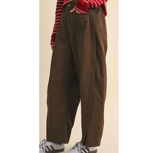 Top Stitch Seam Barrel Pants