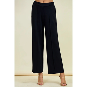 Brushed Pin Tuck Pants