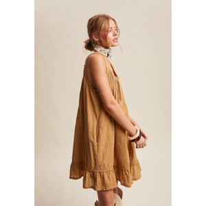 Pintuck Mini Dress