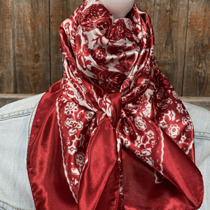 Red & Cream Paisley Wild Rag / Scarf