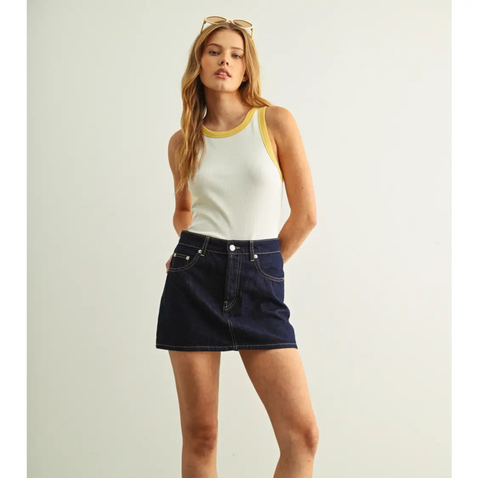 Color Contrasted Tank Top