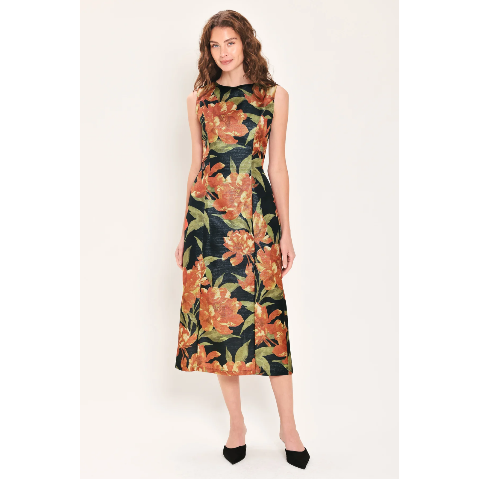 Starry Nor Black Metallic Column dress