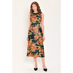 Starry Nor Black Metallic Column dress