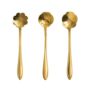 Stainless Steel Flower Shaped Spoons