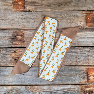 Tan and Cream Western Skinny  Cowgirl Necktie